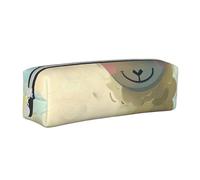 JCVOTREL Sheep 1 Printed Pencil Case - Leather Stationery Bag Pen Pouch Holder with Zipper for School Travel Office