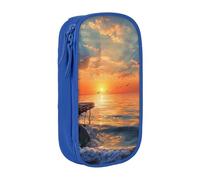 JCVOTREL Sunset Scenery Printed Pencil Case - Large-Capacity Stationery Bag Pen Pouch Holder with Zipper for School Travel Office, One Size