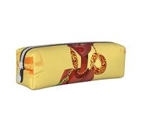 JCVOTREL Traditional African Girl Painting Printed Pencil Case - Leather Stationery Bag Pen Pouch Holder with Zipper for School Travel Office