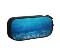 JCVOTREL Underwater Sea View Printed Pencil Case - Large-Capacity Stationery Bag Pen Pouch Holder with Zipper for School Travel Office, One Size