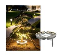 JCWGLY DC24V Ring Tree Lights Outdoor with Transformer, IP65 Waterproof, 48W-96W LED Landscape Spotlights for Courtyards, Gardens, and Villas(White Light,4 Lights)