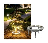 JCWGLY DC24V Ring Tree Lights Outdoor with Transformer, IP65 Waterproof, 48W-96W LED Landscape Spotlights for Courtyards, Gardens, and Villas(Warm WhiteLight,5 Lights)