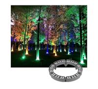 JCWGLY Flexible Adjustable Tree Ring Light, All Weather IP65 Waterproof Tree Spotlight, Red/Yellow/Blue/Green LED Landscape Lamp for Outdoor Garden Tree Decoration (Red,AC110V 6 Lights)