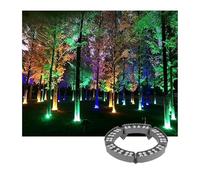 JCWGLY Flexible Adjustable Tree Ring Light, All Weather IP65 Waterproof Tree Spotlight, Red/Yellow/Blue/Green LED Landscape Lamp for Outdoor Garden Tree Decoration (Blue,AC220V 5 Lights)
