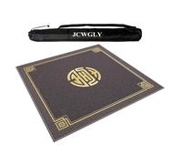 JCWGLY Gray Game Mahjong Mat, Square Tablecloth Non-slip And Noise-reducing For Home Gatherings Poker Card And Board Tile Games, With Carrying Bag(Gray 1,80cm/31.5in)