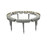 JCWGLY IP65 Waterproof Ring Tree Lights Outdoor, DC24V LED Landscape Spotlights, 3000K Warm White Light for Palm Trees, Yards, and Gardens(AC110V/DC24V,7 Lights)