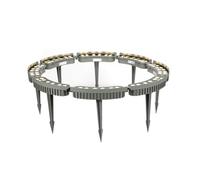 JCWGLY IP65 Waterproof Ring Tree Lights Outdoor, DC24V LED Landscape Spotlights, 3000K Warm White Light for Palm Trees, Yards, and Gardens(AC220V/DC24V,8 Lights)