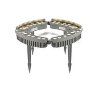 JCWGLY IP65 Waterproof Ring Tree Lights Outdoor, DC24V LED Landscape Spotlights, 3000K Warm White Light for Palm Trees, Yards, and Gardens(AC110V/DC24V,4 Lights)