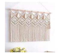 JCWGLY Macrame Wall Hanging Hand Woven Macrame Wall Hanging Large, Rectangular Tapestry For Bedroom Headboard Background Decoration, Home/Homestay Entryway Hanging Decoration(140x80cm/55.2x31.5in)