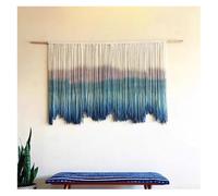 JCWGLY Macrame Wall Hanging Large Macrame Wall Hanging, Hand Woven Dip-dyed Tapestry For Living Room Bedroom Room Art Decor, Macrame Tapestry Decor For Homestay Hotel(130x90cm/51.2x35.5in)
