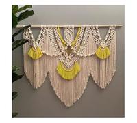JCWGLY Macrame Wall Hanging Large Macrame Wall Hanging Nordic Style Art Decor, Hand Woven Cotton Rope Tassel Tapestry For Home Office Living Room Bedroom Hallway(E,110x100cm/43.3x39.4in)