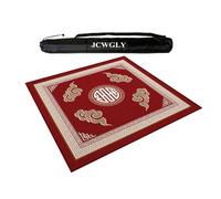 JCWGLY Red Square Mahjong Mat With Carrying Bag, Non-slip And Noise-reducing Large Tablecloth For Poker Cards And Board Games(Red 1,120cm/47.3in)