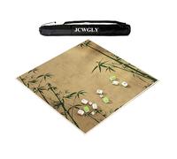 JCWGLY Square Board Mahjong Mat, Non-slip Noise-reducing Game Tablecloth For Home Party And Card Room, With Storage Bag(130x130cm/51.2x51.2in)