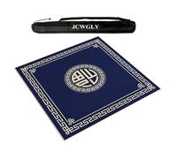 JCWGLY Square Mahjong Mat For Table, Non-slip Noise-reducing Poker And Board Game Tablecloth For Home And Card Room, With Carrying Bag(Blue,85cm/33.5in)