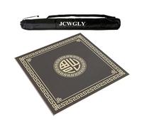 JCWGLY Square Mahjong Mat For Table, Non-slip Noise-reducing Poker And Board Game Tablecloth For Home And Card Room, With Carrying Bag(Gray,95cm/37.4in)