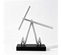 jcwwolk Chaos Pendulum Perpetual Motion Machine, Anti Gravity Desktop Ornament, Metal Rods & Wood Base, Scientific Principles Demonstration, for Office Home Stress Relief and Gift