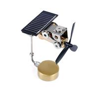 jcwwolk Mini Solar-Powered Fan Desk Gadget, Micro Solar Motor Propeller Ornament, Metal Model Decoration, Fun Science Decor for Office, Home & Hobbyists