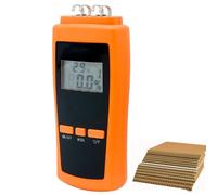 jcwwolk Paper Moisture Meter Tester, Digital Paper Moisture Tester, 0.5s Measurement Rate, Real-time Temperature Display, for Ordinary Writing Paper, Corrugated Box, Coated Paper, New Paper