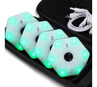 jcwwolk Reaction Training Light, 4 Pieces Speed Agility Response Light, Load Capacity 60kg, Improve Reaction Time, for Football, Boxing, Fitness, Sports Training Equipment