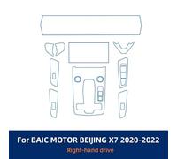 JCXDTXROG Navigation Screen Gearbox Panel Automotive TPU Protective Film Cover Anti-Scratch Interior,for BAIC MOTOR BEIJING X7 2020-2022