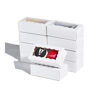 JCXGRVC 100PCS 4.17 x 2.16 x 1.37 Inches Professional White Macaron Boxes for 2, Macaron Container, Macaron Packaging for Wedding, Party, Small Bakery Boxes for Mini Pastry