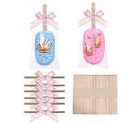 JCXGRVC 50pcs 4x6Inches Clear Cakesicle Bags with Sticks and Ties Bows Rice Krispie Treat Bags Individually Wrapped Treat Bag Packaging for Mcaron Cake Pop Candy Apple Cookies Birthday Party Favor