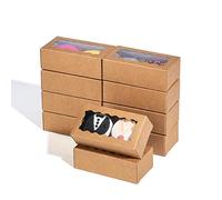 JCXGRVC small treat boxes with window - 35pcs candy box for chocolate & bakery treats - 4.17 x 2.16 x 1.37 inches small bakery boxes