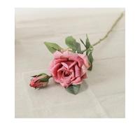 JCXIOC Artificial Flower Branches Long Branch Artificial Flowers Silk Large Rose Autumn Vintage Family Vase Flower Arrangement Home Wedding Decoration(Color3)