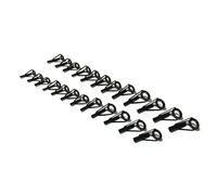 JCXIOC Fishing Rod Guides 24Pcs Fishing Rod Guide Stainless Steel Ceramic Tip Repair Ring Replacement for Freshwater Saltwater Mixed Size 5~10.5mm Black