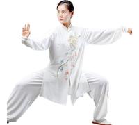 JCXIOC Kung Fu Uniform Embroidered Tai Chi Clothing for Women Kung Fu Martial Arts Uniforms Fitness Performance Competition(Height of 155 cm)