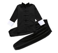 JCXIOC Kung Fu Uniform Kung Fu Uniform Traditional Clothing for Boys Girls Wushu Costume Top Pants Suit Set Tai Chi Folk Stage Outfit(Style 4,120 110-120cm)