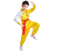 JCXIOC Kung Fu Uniform Kung Fu Uniform Traditional Martial Arts Clothes Girls Boys Stage Costume Set(Color 4,150CM)