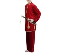 JCXIOC Kung Fu Uniform Kung Fu Uniforms Autumn&Winter Thickening Tai Chi Clothing Martial Arts Training Suits(Red2,XS)