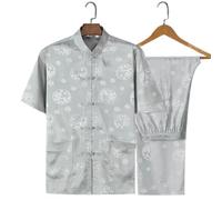 JCXIOC Kung Fu Uniform Silk Dragon Pattern Retro Tang Suit Kung Fu Tai Chi Clothes Men's Hanfu with Pocket Shirt Bottoming Shir(Suit 10,190 for90to102.5kg)