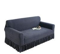 JCXIOC Skirt Sofa Cover Jacquard Stretch Sofa Skirt Cover 1/2/3/4 People Dustproof Decoration Suitable for Hotel Bedroom Living Room(Dark grey,2 Seat)
