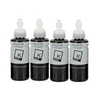 JCxYGAP 4x70ml Colored Ink Bottle Refill Compatible With Printer Models L100 L120 L130 L210 L220 L310 L350 L362 L565 L655 T6641 T6642 T6643 T6644(4BK)