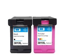 JCxYGAP Compatible Refillable Ink Cartridge For Deskjet Printers 301 301XL Models 1511 1512 1513 1514 1517 2000 2050 2050A 2050s 2054A 2510(1set HP301XL)