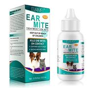 JCZQDRPC Ear mite treatment for dog, Ear mite treatment for dog, Dog Ear Drops, for Dogs Yeast Infection, Ear Care for Dogs Relief Dog Itchy Ears, Reduces Ear Mites And Debris, For Cats And Dogs