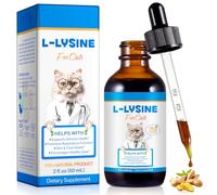 JCZQDRPC L-Lysine for Cats, L-ysine Supplement for Cats, Cat Lysine Drops, 60ML, Supports Allergy and Itch Relief, Immune Support Drops, Support Respiratory Function, Sneezing & Runny Nose 2 fl oz