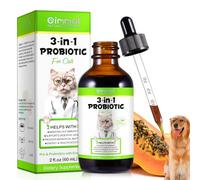 JCZQDRPC Probiotic for Cats, 3-in-1 Cat Probiotics Supplement with Digestive Enzymes & Prebiotics, Help Digestive Support Gut Health, Constipation Relief for All Breed Size Age, Bacon Flavor - 60ml