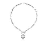 JczR.Y Chunk Puffy Heart Choker Necklace Gold Love Heart Pendant Necklace for Women OT Buckle Big Peach Heart Necklace Exaggerated Thick Chain Necklace Y2K Hip Hop Jewelry, Zinc, No Gemstone