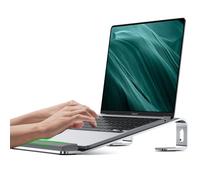 JCZT Aluminum Laptop Stand, Notebook Stand with Wrist Rest, Ergonomic Detachable Laptop Mount, Computer Stand Compatible with 10-17'' All Laptops Such as MacBook Air Pro/HP/Dell/Lenovo, Silver