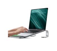 JCZT Aluminum Laptop Stand, Notebook Stand with Wrist Rest, Ergonomic Detachable Laptop Mount, Computer Stand Compatible with 10-17'' All Laptops Such as MacBook Air Pro/HP/Dell/Lenovo, Silver