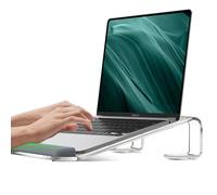 JCZT Clear Acrylic Laptop Stand for Desk, with Wrist Rest, Ergonomic Detachable Mount Compatible with 10-17'' All Laptops Such as MacBook Air Pro/HP/Dell/Lenovo