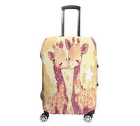 JCZVQPAB Giraffess Luggage Cover Deer Washable Suitcase Covers, Fashion Luggage Covers, Scratch Resistant Suitcase Protector, Giraffe Small, R7, M(22-24in), Suitcase cover