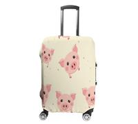 JCZVQPAB Luggage Cover with Pig Elastic Suitcase Cover, Double-Sided, Cute, Pig Print Luggage Cover, for Children and Adults, R10, XL(30-32in), Suitcase cover