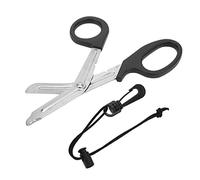 JD-918 Diving Scissors, 420 Stainless Steel Underwater Shears with Safety Hook Anti Loss Rope Multi Purpose Fishing Net Cutter for Scuba Snorkeling Emergency Escape