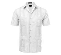 JD Apparel Men's Short Sleeve Cuban Guayabera Shirts