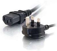 JD Brands 1 Metre UK Power Cable - IEC C13 to BS1363 Plug (3ft, Black) | PC & Monitor Mains Lead for Computers, Printers & AV Equipment