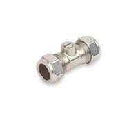 JD Brands 15mm Compression Isolation Valves - WRAS Approved, Chrome-Plated Stop Valves for Plumbing & Heating Systems (1)